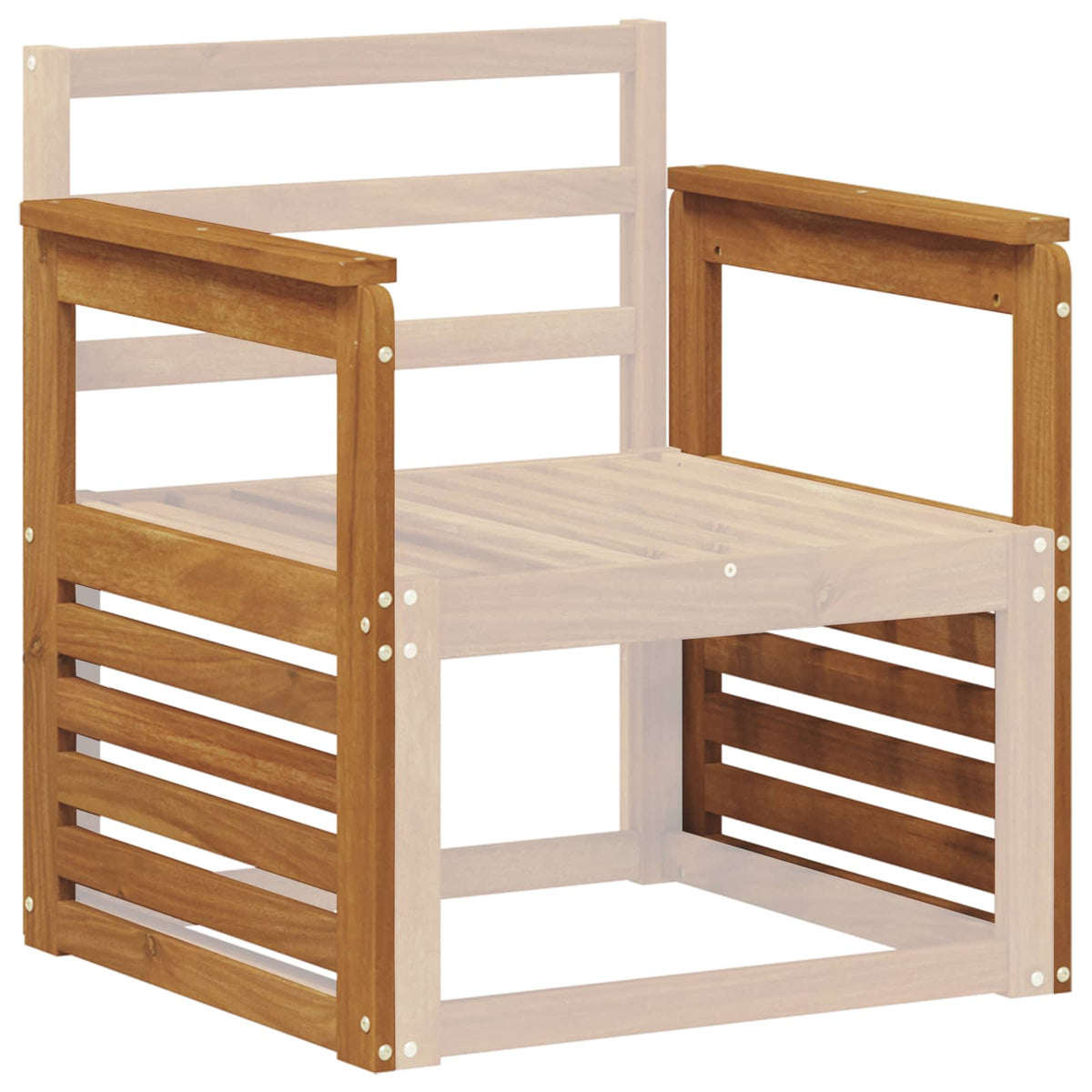 Vidaxl armleuningen 2 st bruin 59 x 6 x 61 cm massief acaciahout