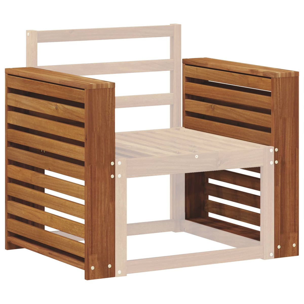 Vidaxl armleuningen 2 st bruin 58.5 x 10 x 61 cm massief acaciahout