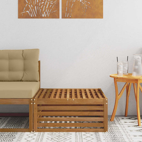Vidaxl buiten voetenbank naturel 79 x 79 x 37 cm massief acaciahout