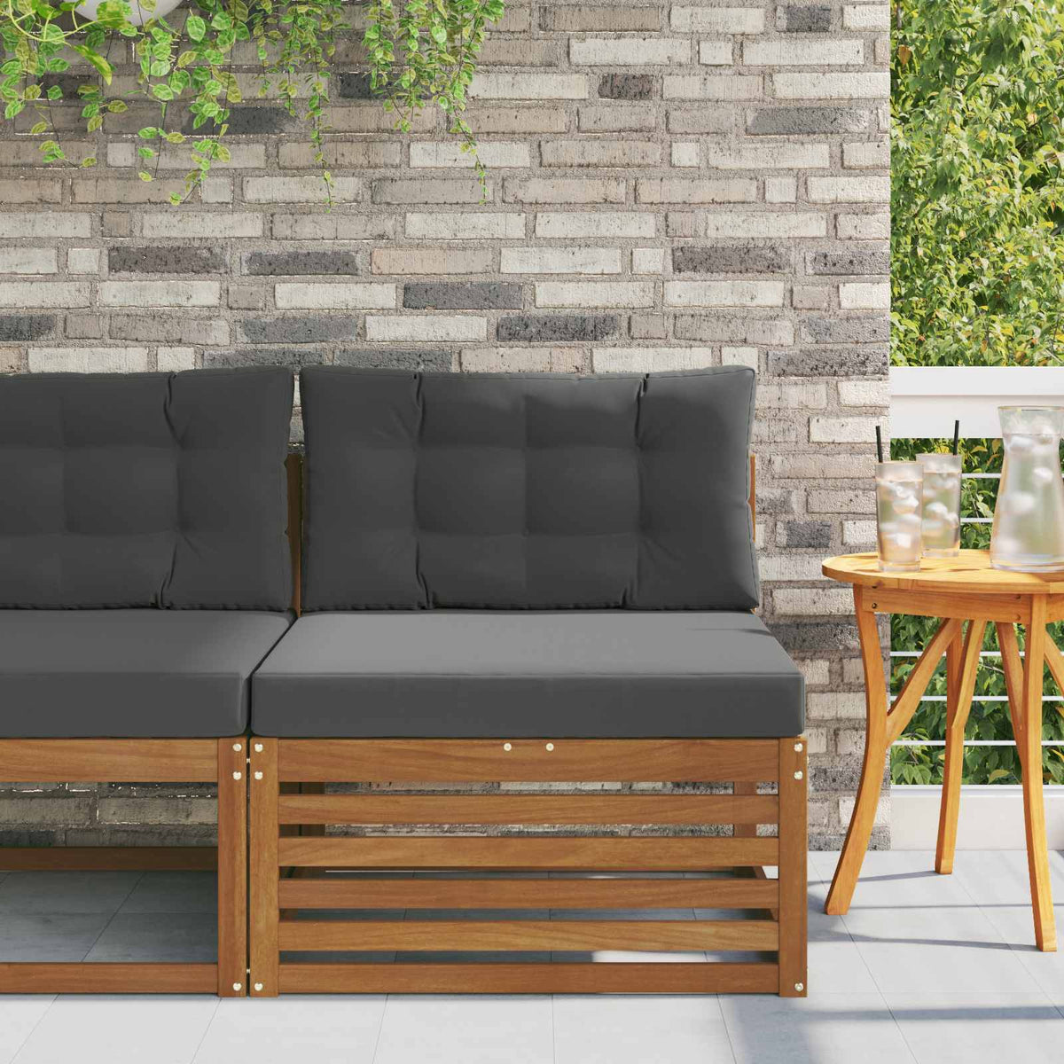 Vidaxl buitenzitmiddelsofa massief acaciahout naturel