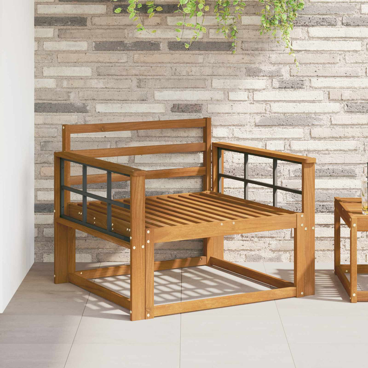 Vidaxl armleuning 2 st naturel 78,5 x 6 x 61 cm massief acaciahout