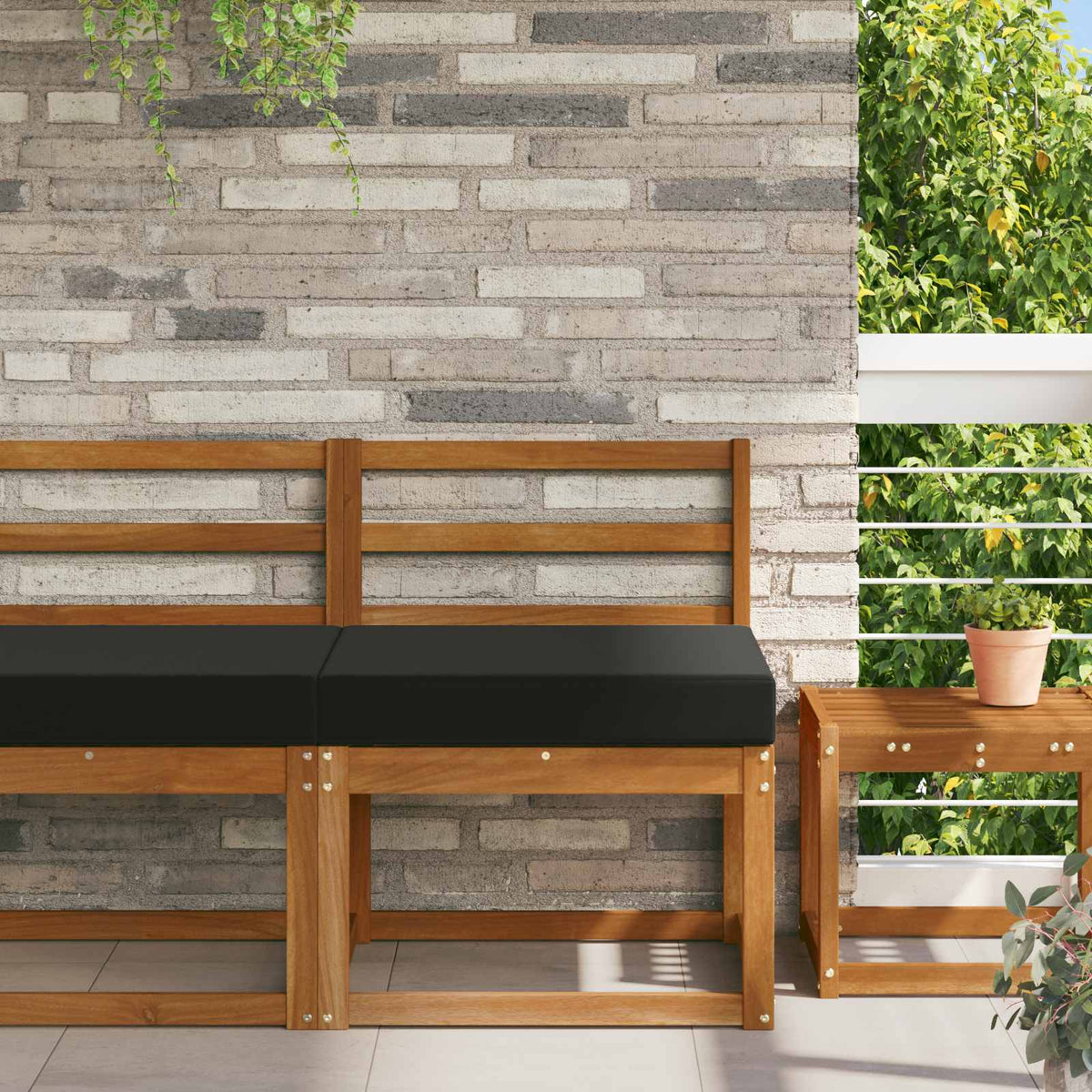 Vidaxl buiten bankkussen polyester zwart 60 x 60 cm