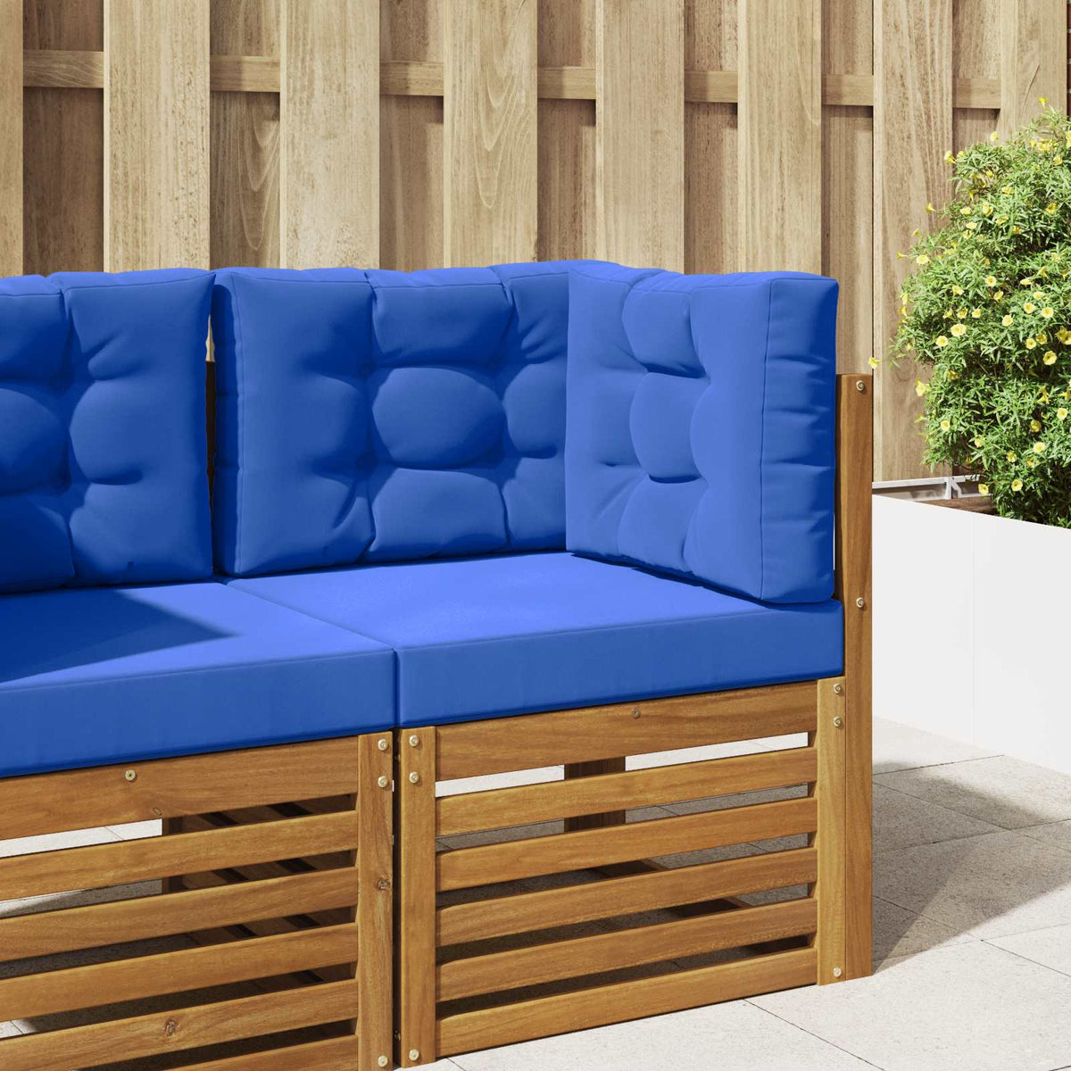 Vidaxl buiten bankkussen polyester koninklijk blauw 60 x 60 cm