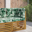 Vidaxl buiten bankkussen polyester bladpatroon 60 x 60 cm bladpatroon
