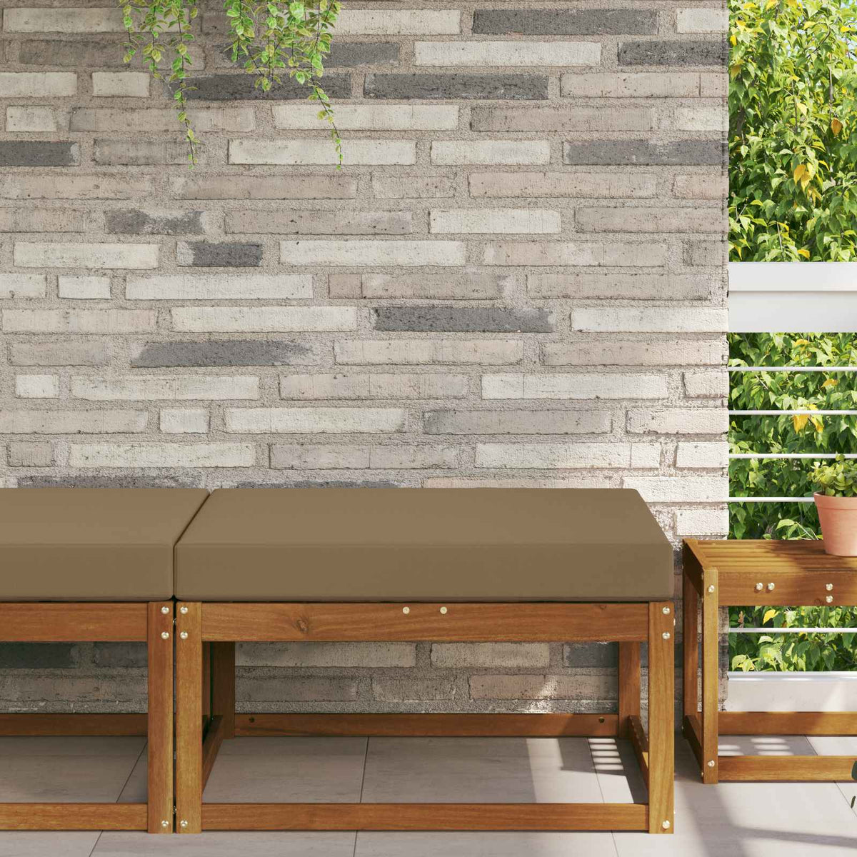 Vidaxl buiten bankkussen polyester taupe 80 x 80 cm