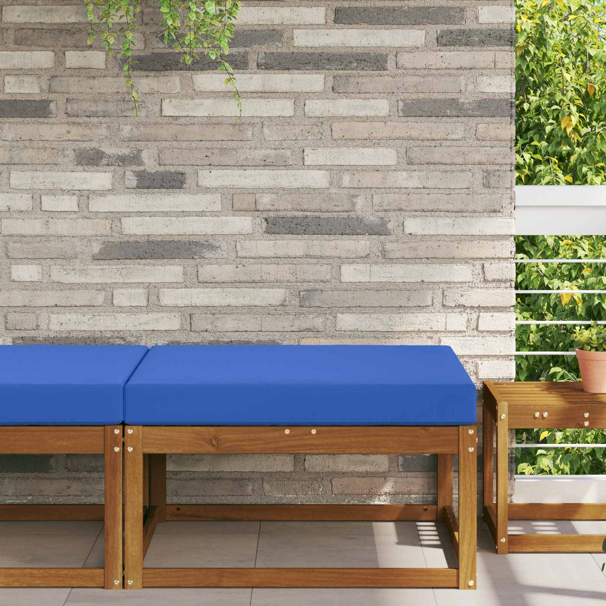 Vidaxl buiten bankkussen polyester koninklijk blauw 80 x 80 cm