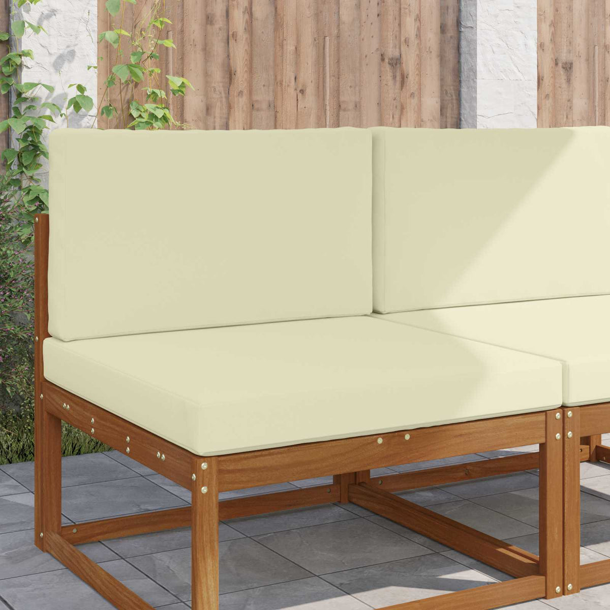 Vidaxl buiten bankkussen polyester crèmekleurig 80 x 80 cm