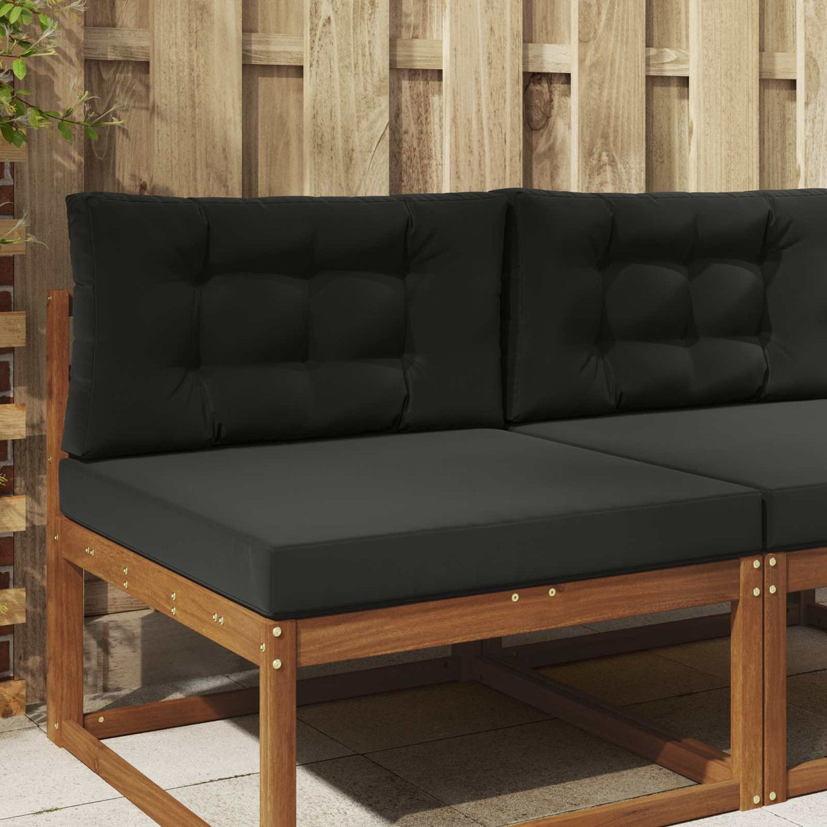 Vidaxl buiten bankkussen polyester zwart 80 x 80 cm