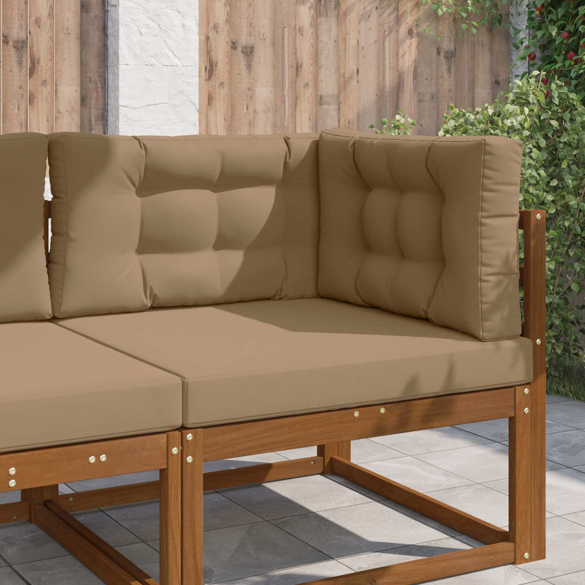 Vidaxl buiten bankkussen polyester taupe 80 x 80 cm