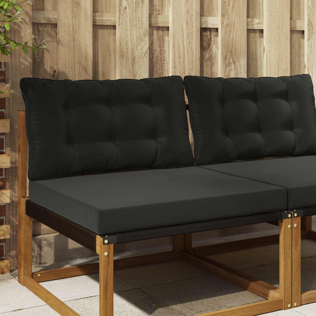 Vidaxl buiten bankkussen polyester zwart 80 x 68,5 cm