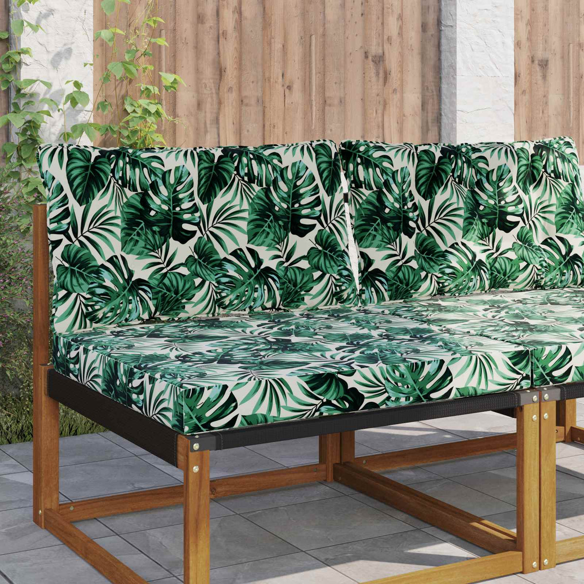 Vidaxl buiten bankkussen polyester bladpatroon 80 x 68,5 cm