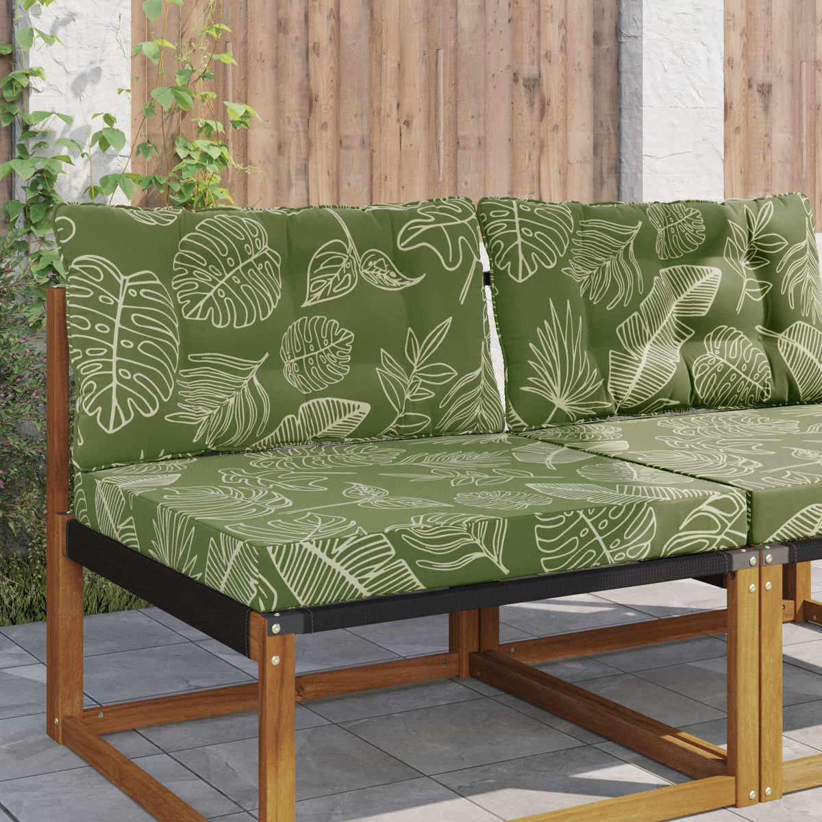 Vidaxl buiten bankkussen polyester bladontwerp 80 x 68,5 cm
