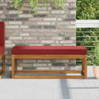 Vidaxl buiten zitkussen 100% polyester wijnrood 111,5 x 40 x 8 cm