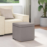 Vidaxl kruk taupe 41 x 41 x 40 cm stof en geëngineerd hout