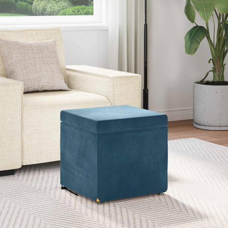 Vidaxl kruk blauw 41 x 41 x 40 cm velvet en gefabriceerd hout