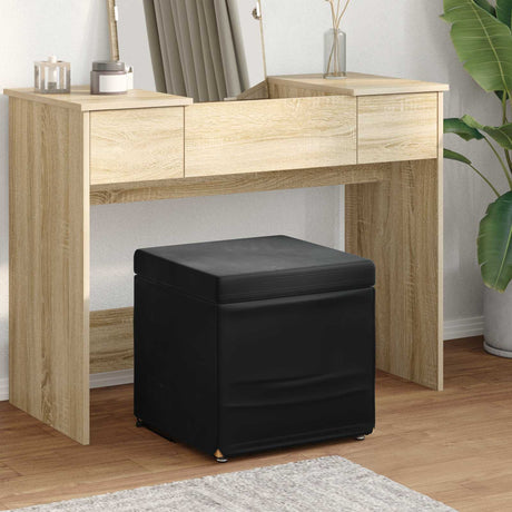 Vidaxl kruk zwart 41 x 41 x 40 cm velvet en gefabriceerd hout