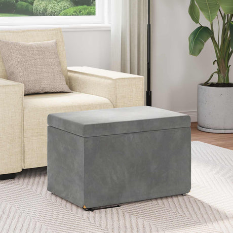 Vidaxl kruk donkergrijs 61 x 41 x 40 cm velvet en gefabriceerd hout