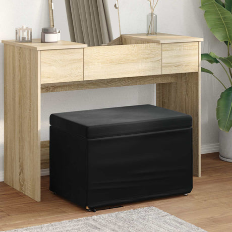 Vidaxl kruk zwart 61 x 41 x 40 cm velvet en gefabriceerd hout