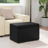 Vidaxl kruk zwart 61 x 41 x 40 cm nepleer en gefabriceerd hout