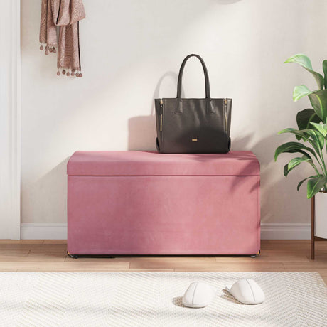 Vidaxl kruk roze 81 x 41 x 40 cm velvet en gefabriceerd hout