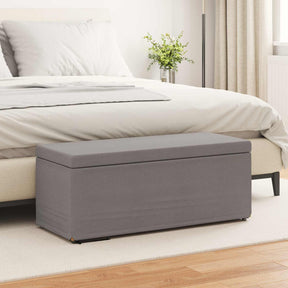 Vidaxl kruk taupe 101 x 41 x 40 cm stof en geëngineerd hout
