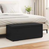 Vidaxl kruk zwart 101 x 41 x 40 cm nepleer en gefabriceerd hout