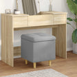 Vidaxl ottoman met opbergruimte lichtgrijs 40 x 40 x 45 cm stof
