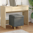 Vidaxl ottoman met opbergruimte donkergrijs 40 x 40 x 45 cm stof