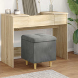 Vidaxl ottoman met opbergruimte donkergrijs 40 x 40 x 45 cm fluweel