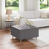 Vidaxl ottoman met opbergruimte grijs 80 x 80 x 45 cm kunstleer