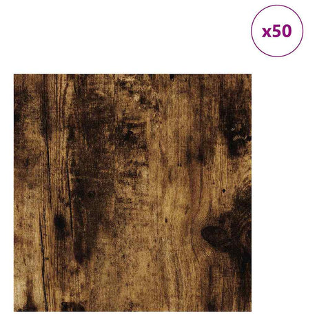 Vidaxl decorpanelen 50 st gerookt eiken 30 x 30 x 0,27 cm bewerkt hout