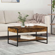 Vidaxl salontafel rook eik 80 x 50 x 40 cm bewerkt hout