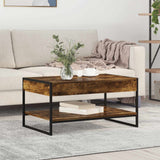 Vidaxl salontafel rook eik 80 x 50 x 40 cm bewerkt hout