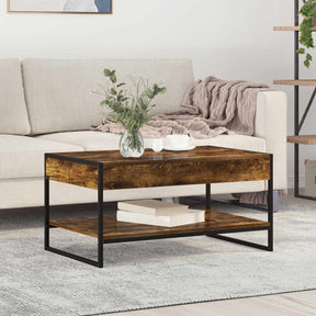 Vidaxl salontafel rook eik 80 x 50 x 40 cm bewerkt hout