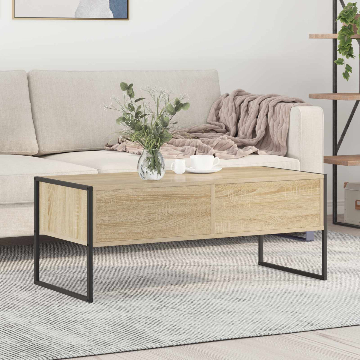 Vidaxl salontafel sonoma 100 x 46 x 40 cm bewerkt hout