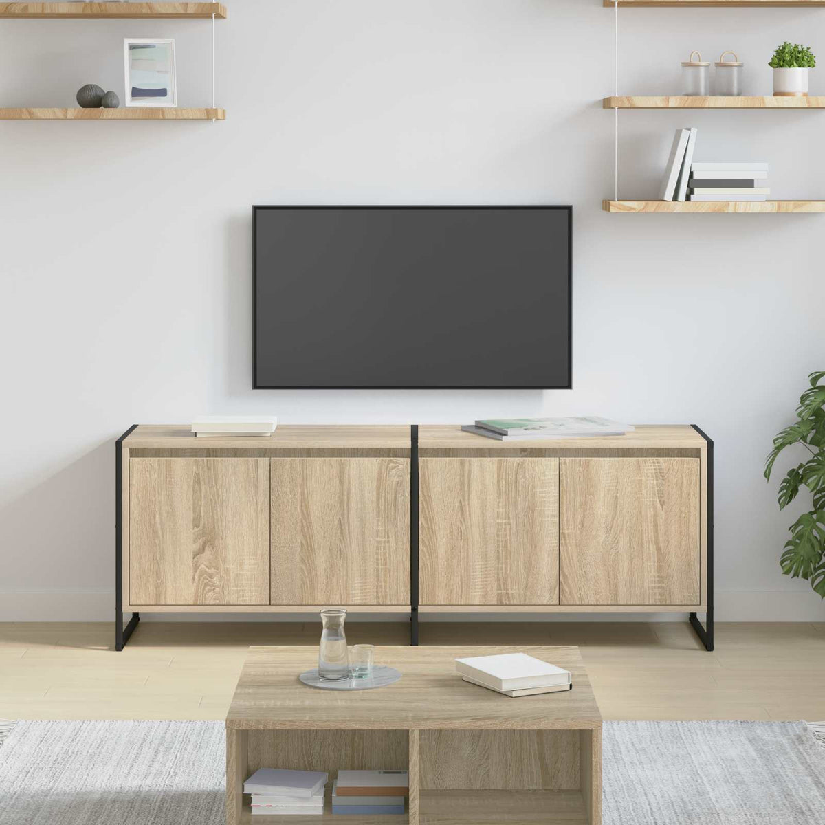 Vidaxl tv-kast 140 x 36 x 49.5 cm sonoma bewerkt hout