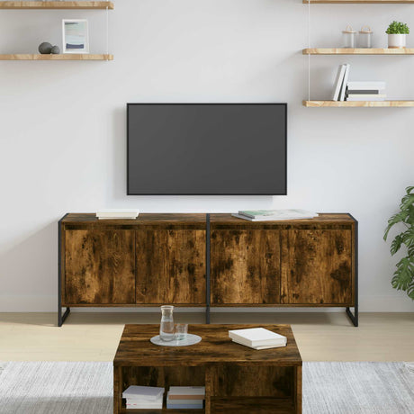 Vidaxl tv-kast 140 x 36 x 49.5 cm rook eik bewerkt hout