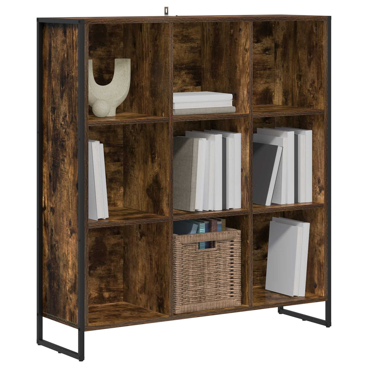 Vidaxl boekenkast 99,5 x 30 x 108 cm bewerkt hout rook eik
