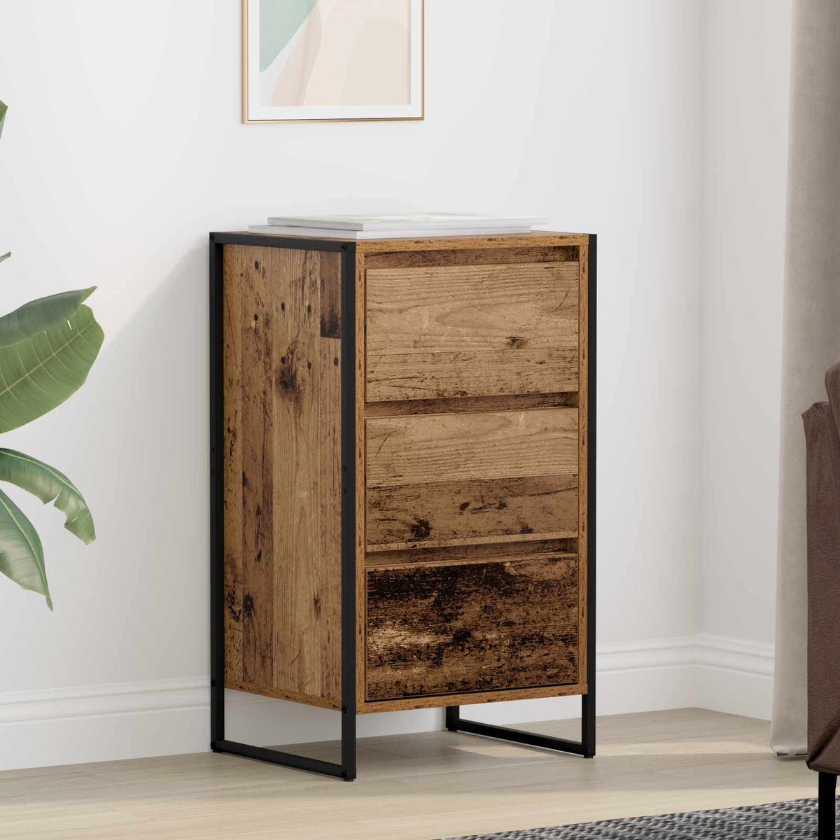 Vidaxl dressoir oud hout 42 x 36 x 75.5 cm bewerkt hout