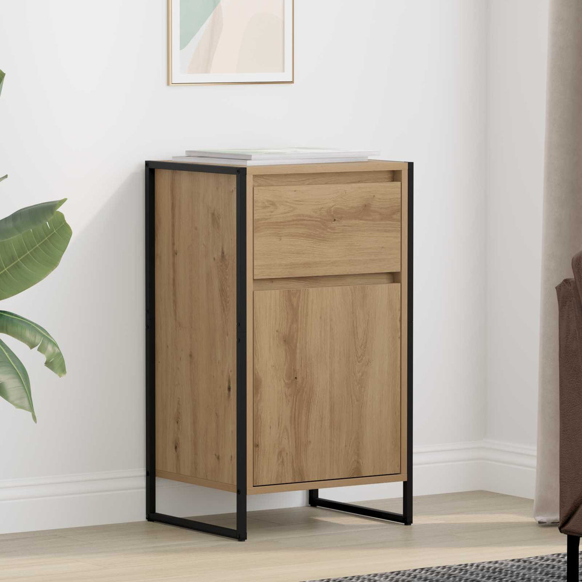 Vidaxl dressoir ambachtelijk eiken 43 x 36 x 75,5 cm bewerkt hout