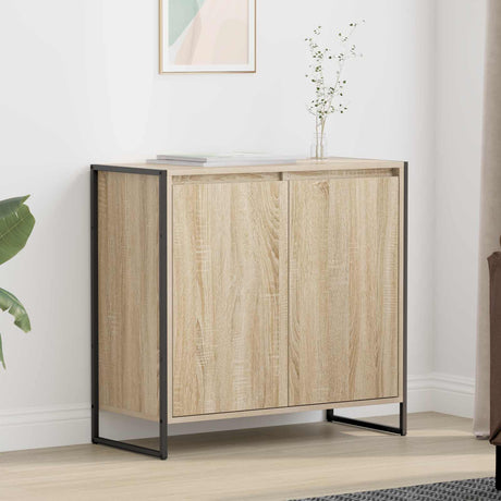 Vidaxl bijzetkast sonoma 79 x 36 x 75 cm bewerkt hout