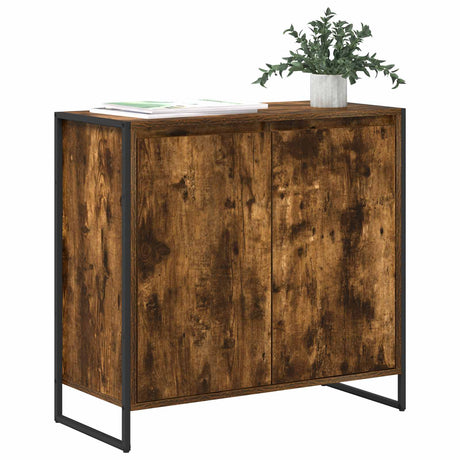 Vidaxl bijzetkast rook eik 79 x 36 x 75 cm bewerkt hout