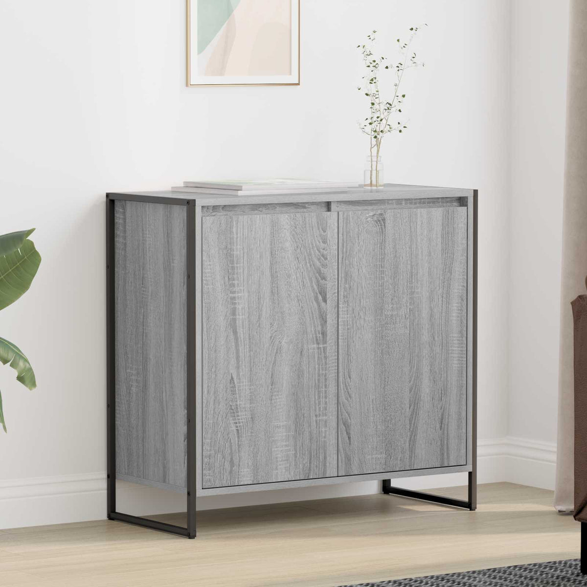 Vidaxl bijzetkast grijs sonoma 79 x 36 x 75 cm bewerkt hout