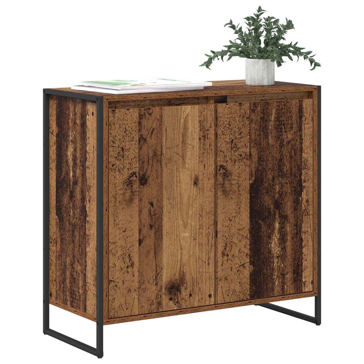 Vidaxl bijzetkast oud hout 79 x 36 x 75 cm bewerkt hout