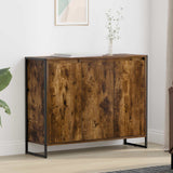 Vidaxl bijzetkast rook eik 96,5 x 30 x 75 cm bewerkt hout