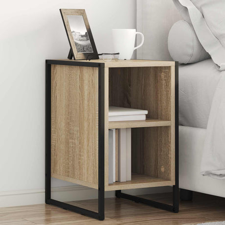 Vidaxl nachtkastje sonoma eiken 39.5 x 30 x 50 cm bewerkt hout
