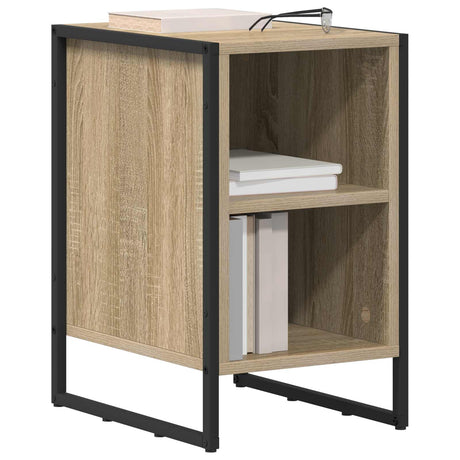 Vidaxl nachtkastje sonoma eiken 39.5 x 30 x 50 cm bewerkt hout