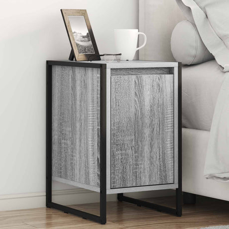 Vidaxl nachtkastje grijs sonoma 39,5 x 30 x 50 cm bewerkt hout