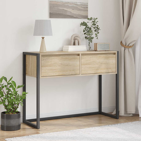 Vidaxl bijzettafel sonoma 100 x 36 x 75 cm bewerkt hout