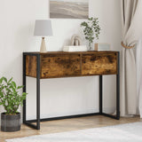Vidaxl bijzettafel rook eik 100 x 36 x 75 cm bewerkt hout